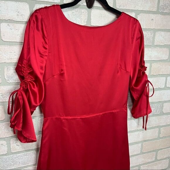NWT J.O.A Red Satin  Dress - Picture 2 of 8